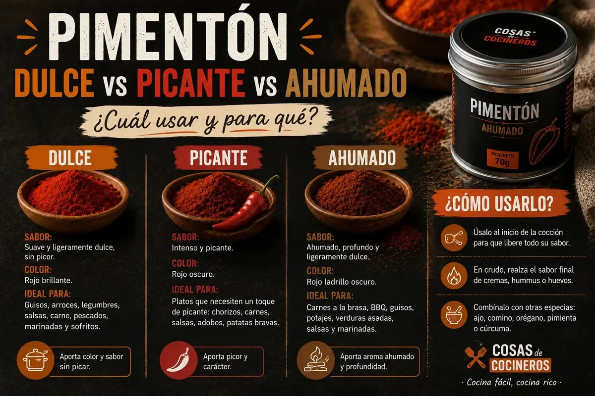 Pimentón Dulce vs Picante vs Ahumado: Diferencias y Cuál Elegir