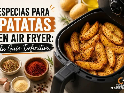 Patatas gajo doradas y crujientes recién hechas en air fryer