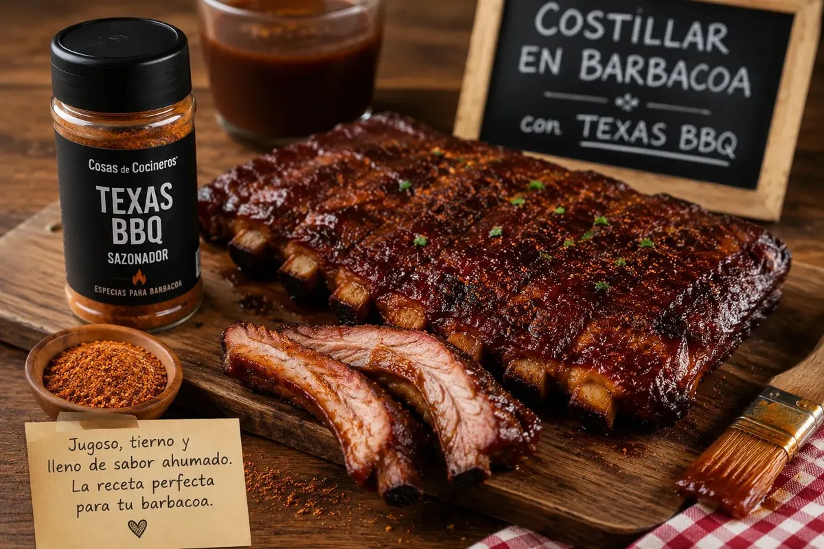 Costillar a la barbacoa con Texas Smoke, tierno y con costra caramelizada